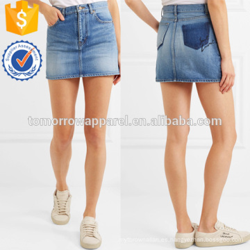 Bordado Denim Mini Falda Fabricación Ropa de mujer de moda al por mayor (TA3026S)